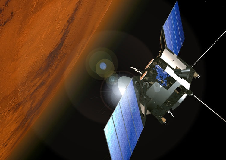 Mars Express en orbite autour de Mars - Crédit : ESA